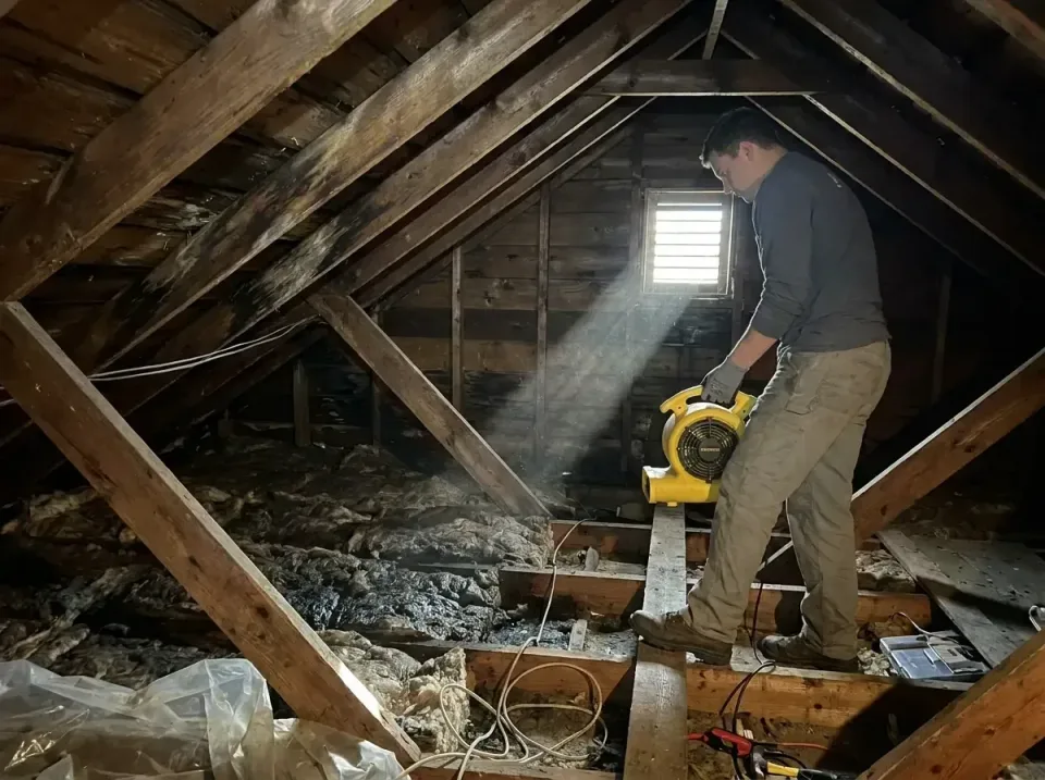 attic-water-damage-drying-proc-007 — frequently asked questions, Emergency Water Extraction & 24/7 Flood Response in Muldrow…